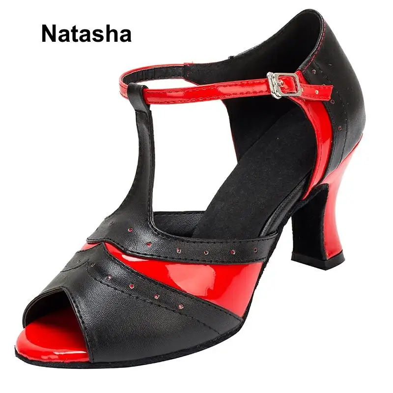 Женские танцевальные туфли Наташа бальные для танго и сальсы мягкие на высоком