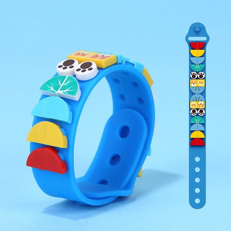 

DIY Brace Lace 4 Styles Building Block Assembly Block Handmade Art Crafts Kid’s Jewelry Development Craft Wristband