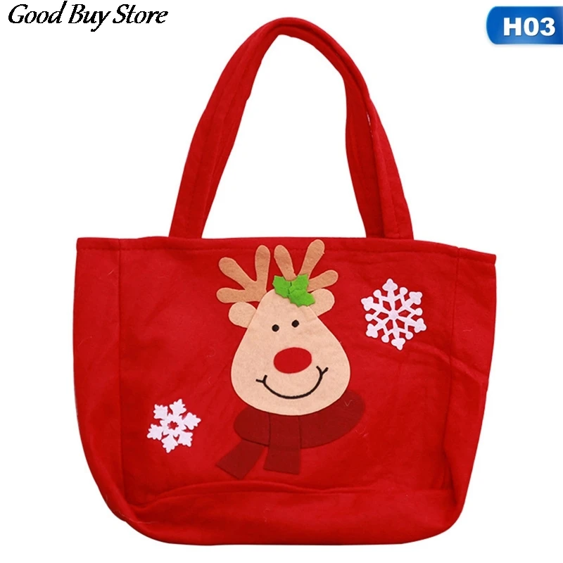 

Merry Christmas Snowman Totes New Year Party Gift Bags Lovely Shopping Bag Washable Candy Pouch Top-handle Shoulder Handbags