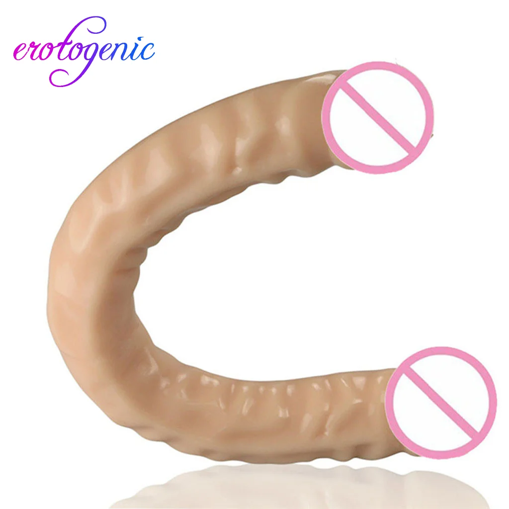Страпон фаллоимитатор для женщин реалистичный с двойным концом гибкий и Veiny