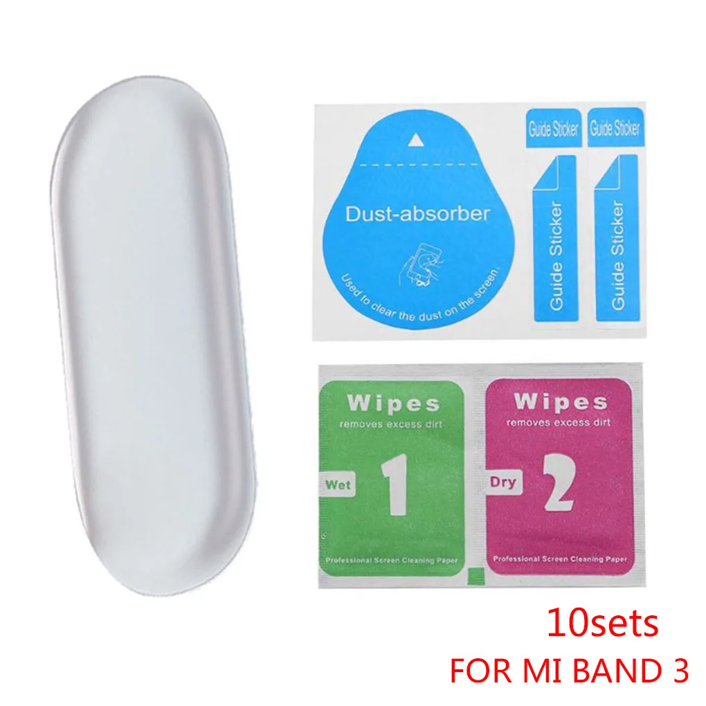 10pcs for Miband 3 10 шт. Защитная пленка для экрана для Xiaomi Mi Band 3/4 Смарт Браслет полное покрытие Защитные пленки не закаленное стекло - Цвет: 10pcs for Miband 3