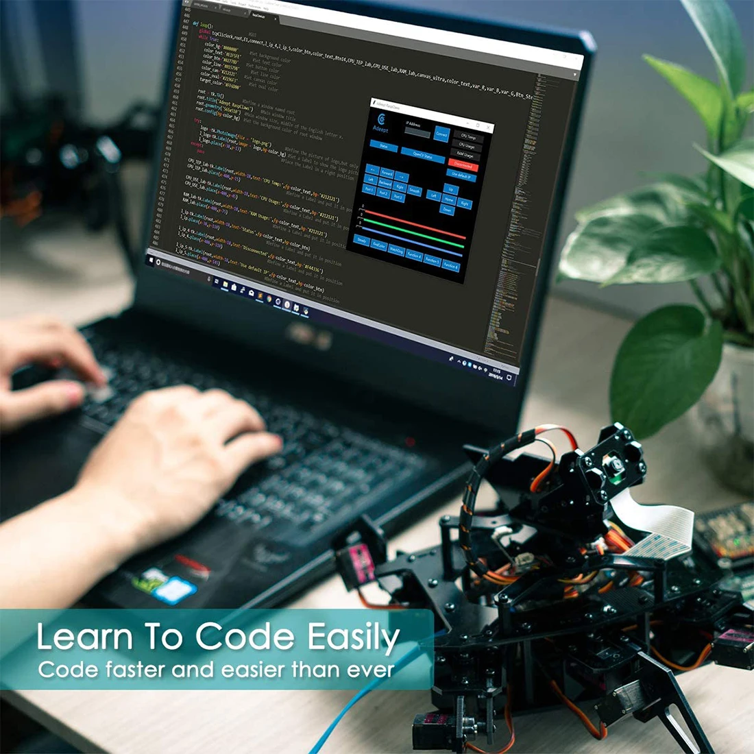 Набор роботов пауков Adeept raspclaw Hexapod с OpenCV робот паук для отслеживания цели и