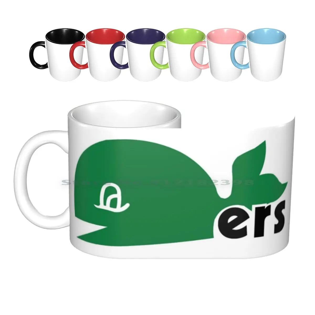 

Whalers Alternate Logo Ceramic Mugs Coffee Cups Milk Tea Mug Green Blue Whale Whalers Whalers Sports Hockey Town City Ice