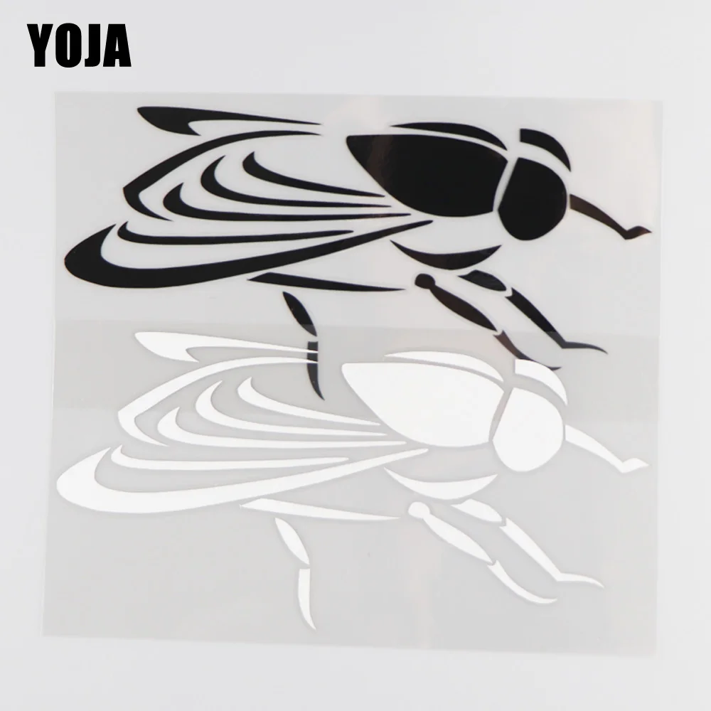 

YOJA 16.78.3CM Fly Beautiful Cartoon Pattren Animals Vinyl Car Stickers Decal Black/Silve0r 19C-0153