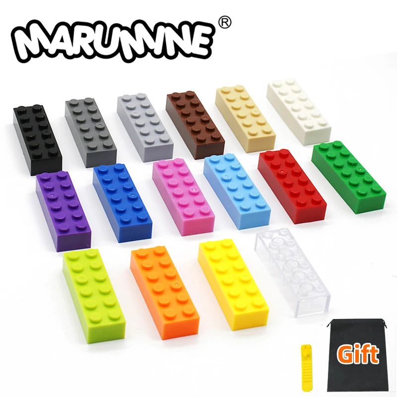 MARUMINE 50 шт в наборе кирпич Запчасти 2x6 точек блок строительные игрушки город