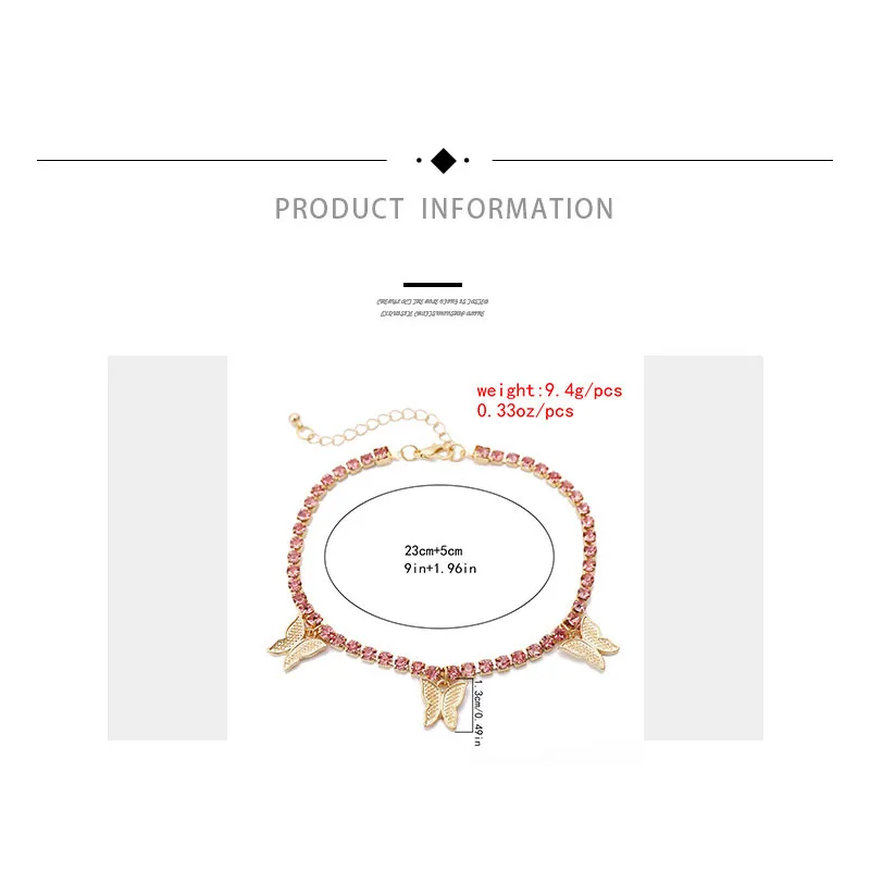 

Chaine De Cheville Accesorios Para Mujer Simple Fashion Butterfly Pendant Tassel Anklet Tobilleras Mujer Enkelbandjes Sieraden