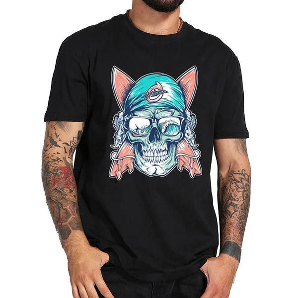 

surf skull Top Tee Cotton T Shirts Men T-shirts