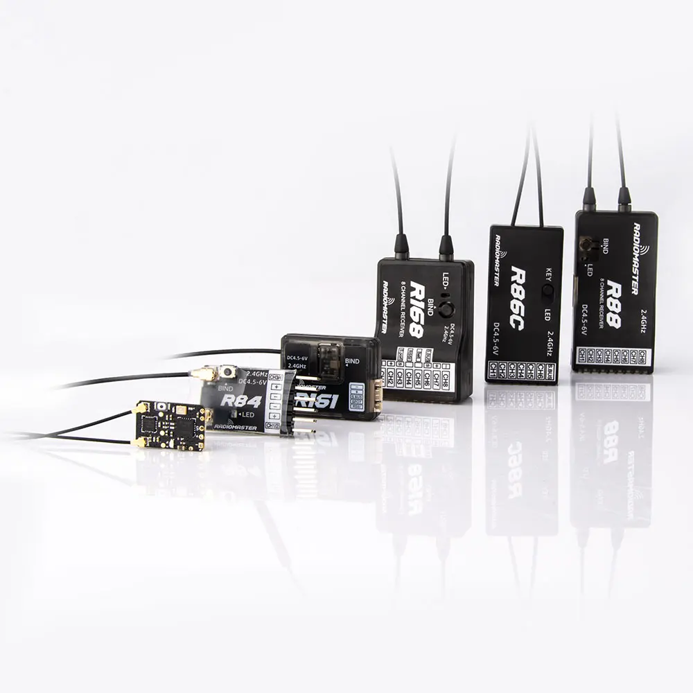 RadioMaster-receptor Nano R81, R84, R86, R86C, R88, R161, R168, 2,4 GHz, m&aacute;s de 1KM, Compatible con FrSky D8, TX16S, RSSI-0