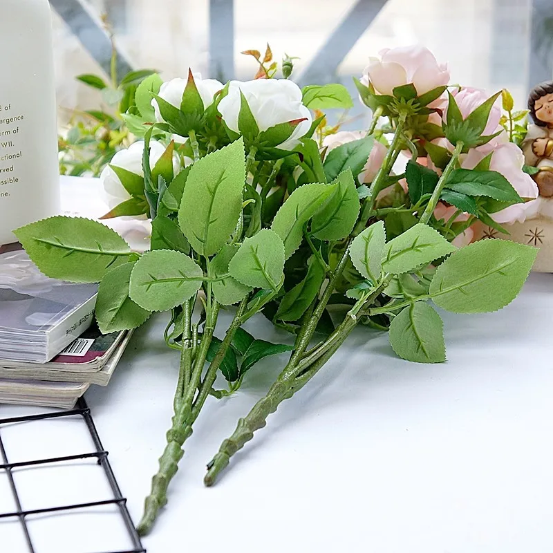 12 heads Paris sweetheart rose artificial flower bouquet landscape home decoration wedding photography props fake peonies | Дом и сад