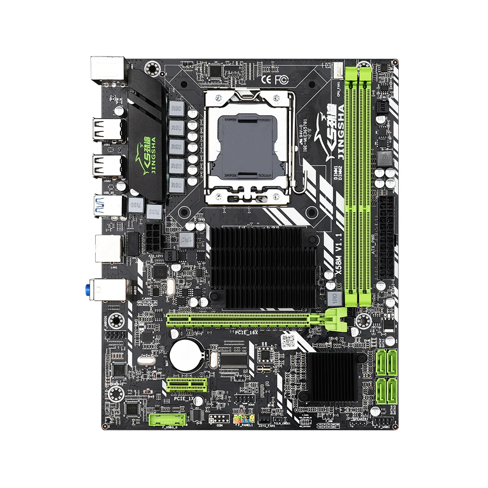 

Материнская плата Jingsha X58 LGA 1366 i7 5675 DDR3 1366PIN, материнская плата с поддержкой RECC M ATX 32 Гб USB3.0, материнская плата для ПК