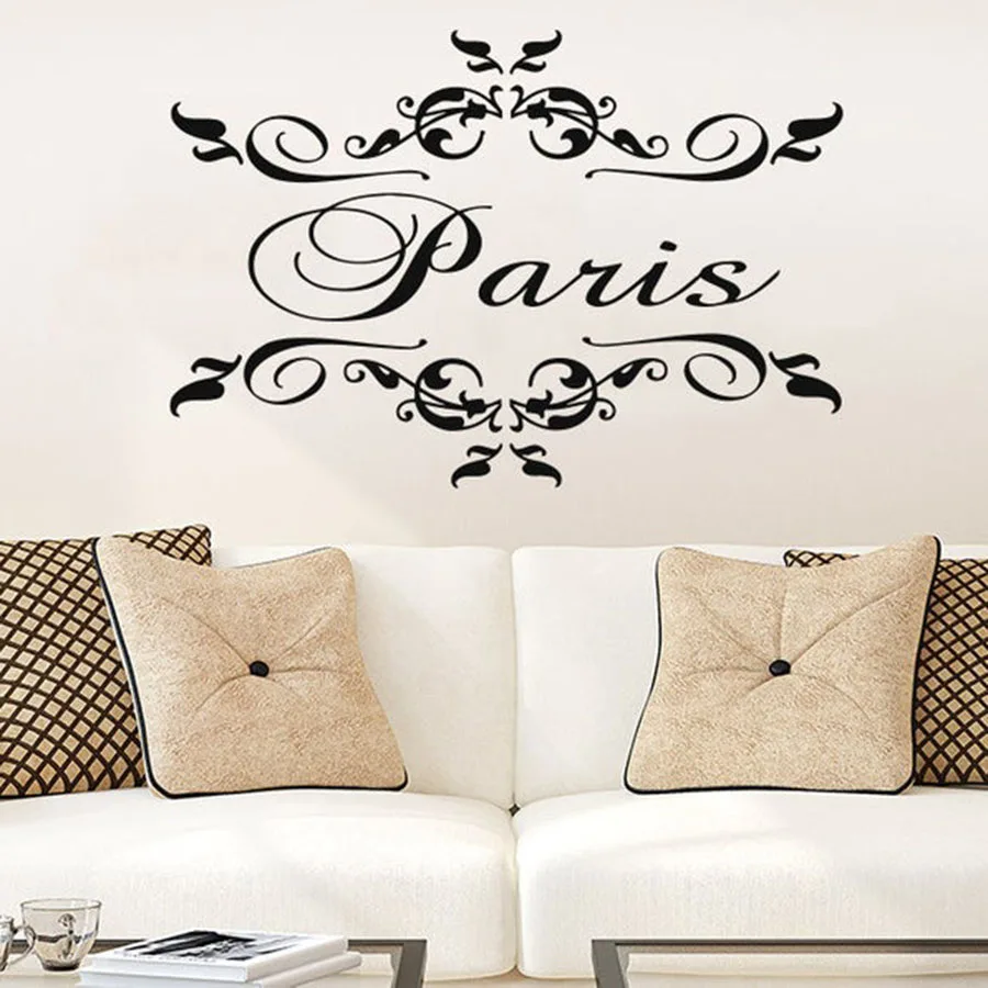 Парижская надпись на стену городская Декоративная Виниловая наклейка Декор