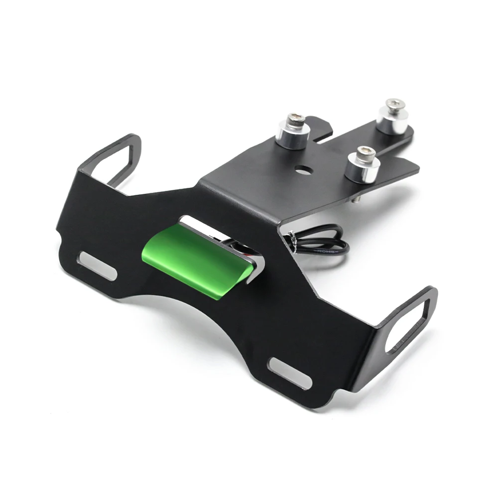 Держатель номерного знака светодиодный светильник для KAWASAKI ER-6N ER-6F ER6N ER6F 2012- 15 16 14 13 мотоцикл хвост аккуратные предохранительный нейтрализатор - Цвет: Зеленый