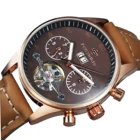 Женские часы 2020, повседневные автоматические механические наручные часы для женщин, новые часы с турбийоном, подарок, кожаный ремешок, Календарь, Часы