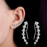 new fashion big dipper crystal drop earring for women female trendy star ear nail charm cuff earring piercing jewelry accessory