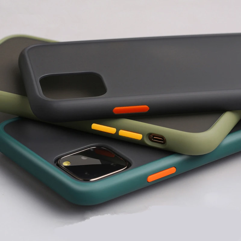 Phone Case For iPhone 11 Pro X XR XS Max 7 8 Plus Luxury Contrast Color Frame Matte Hard PC Protective EY442 |