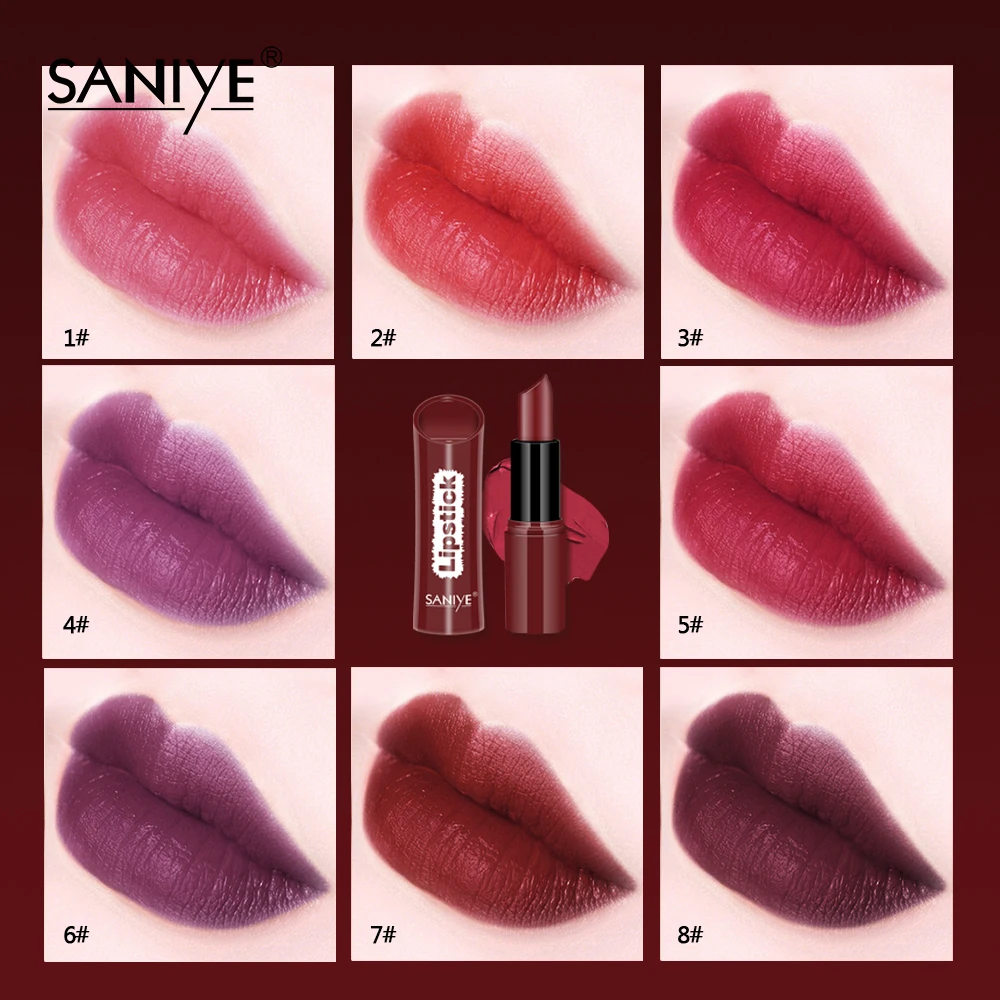 Стойкая матовая губная помада SANIYE нюдовый макияж Увлажняющая красные губы