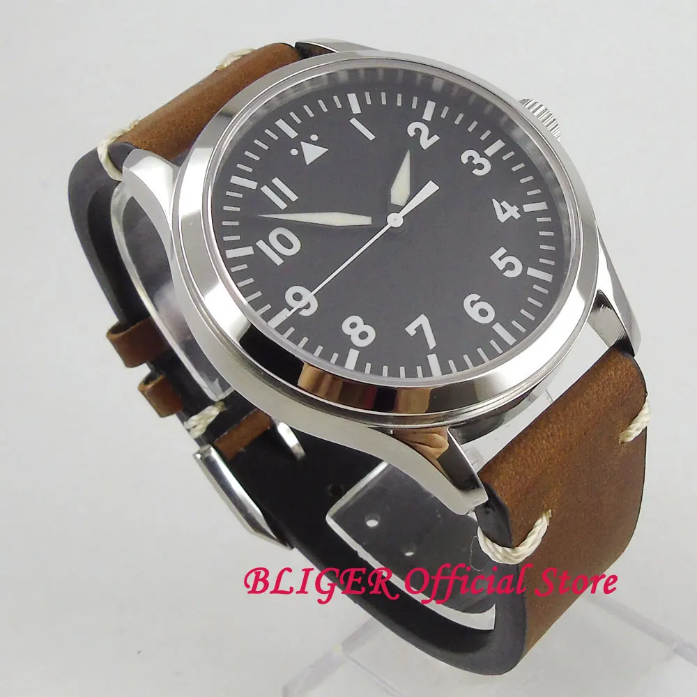 Часы мужские стерильные Классические наручные с сапфировым стеклом 42 мм