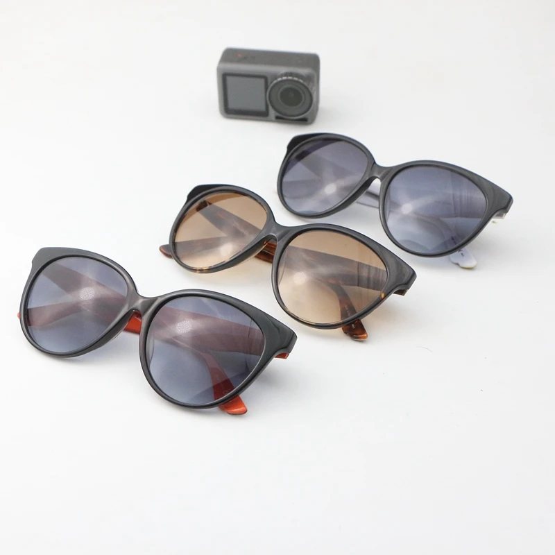 

Classic High Quality Black Frame Red Legs Brown Lenses Color Matching Women's Sunglasses Envol Acetate Men's Glasses