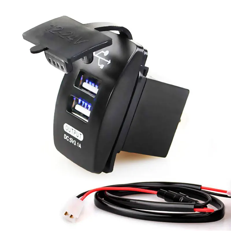 

Автомобильное зарядное устройство с двумя USB-портами, 12-24 В, 5 В, 3,1 А