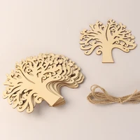 factory direct creative christmas tree wooden pendants christmas decoration wood chips 10 a pack