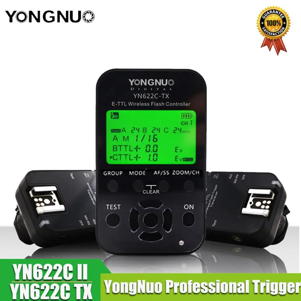 Yongnuo YN-622C II триггер YN622C-TX ЖК-контроллер ETTL Беспроводная вспышка триггерные приемопередатчики для Canon Yongnuo Flash
