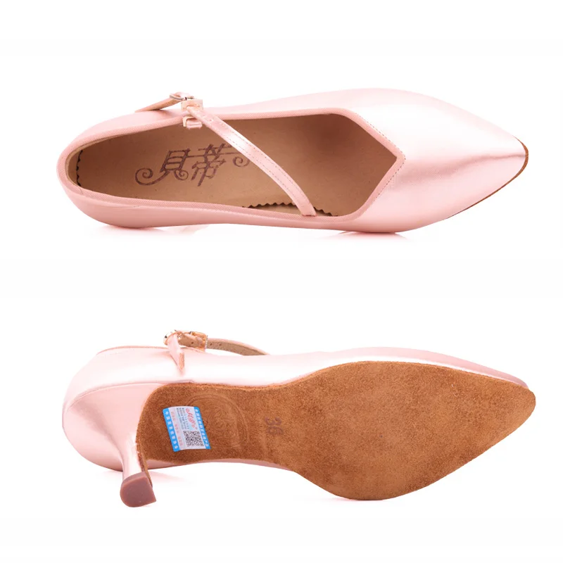 BD dancer's standard shoes Classic Satin all season high heel female dance soft outsole modern 138 Free Shipping | Спорт и