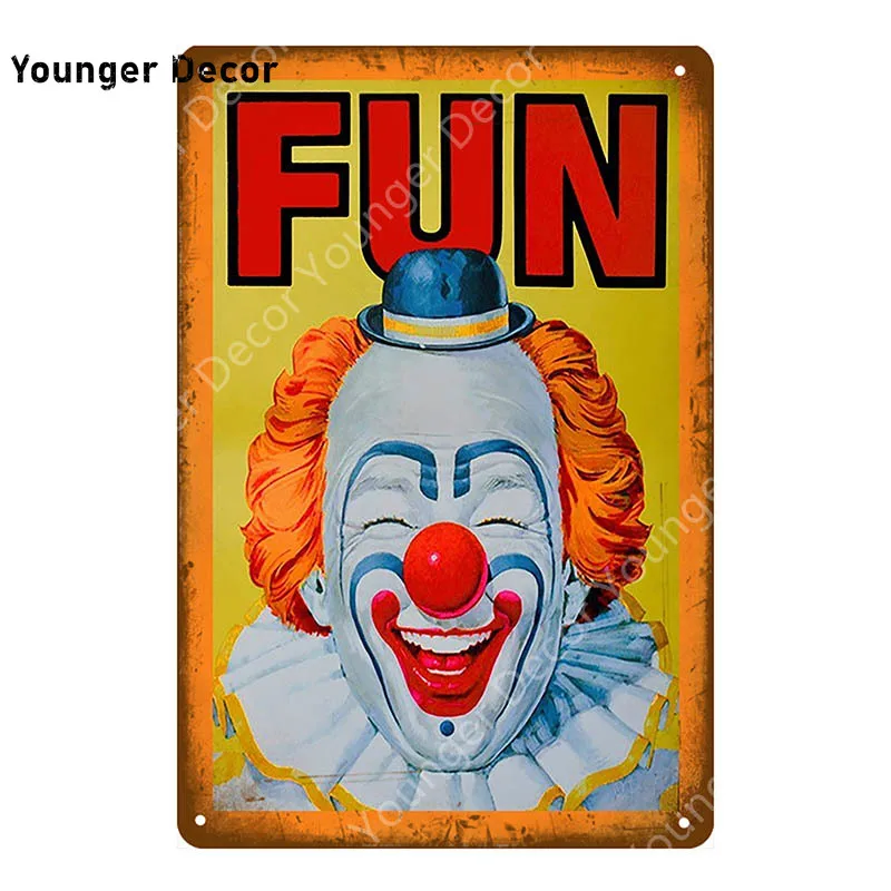 Забавный цирк металлические указатели настенный стикер Kellar Винтаж постер