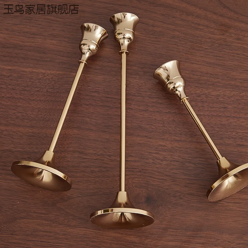 3 шт./компл. простые моменты Ретро держатели для бронзовая свеча Свадебная