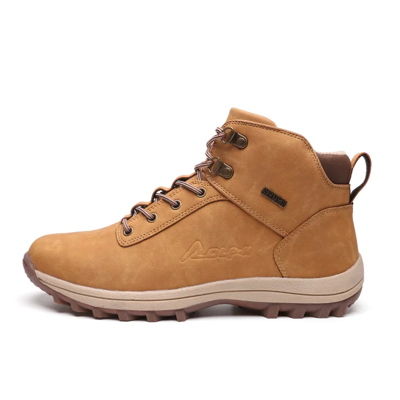

Winter Hiking Boots Snow Boots High-top Men's Boots Plus Velvet To Keep Warm Outdoor Non-slip Large Men's Shoes Size 39-46