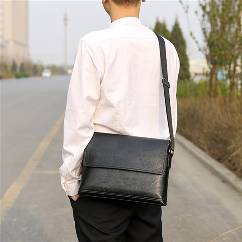 

Men's PU Leather Bag Crossbody For Men Messenger Waterproof Leather Fashion Men's Shoulder Male Handbags