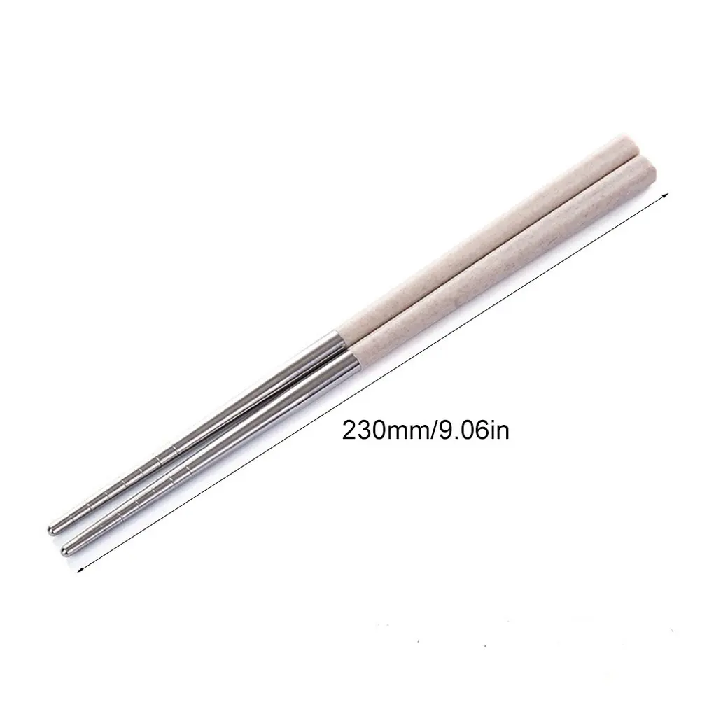 

Chinese Style Non-slip Kitchen Tool Tableware Chopsticks Stainless Steel Household Cooker 23cm Traditional