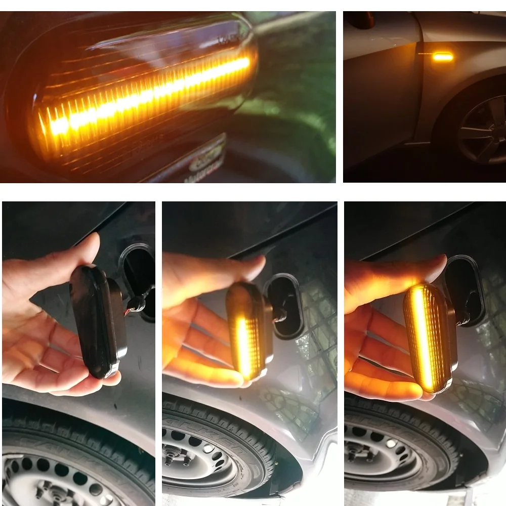 

2x Led Dynamic Side Marker Turn Signal Light Sequential Blinker Lights For Volkswagen VW Bora Golf 3 4 Passat 3BG Polo SB6 Vento