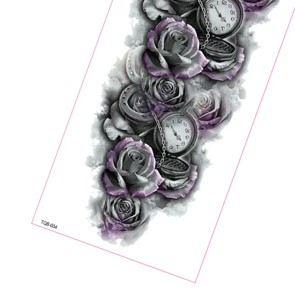 1 шт полный рука цветок татуировки стикер водонепроницаемый временная