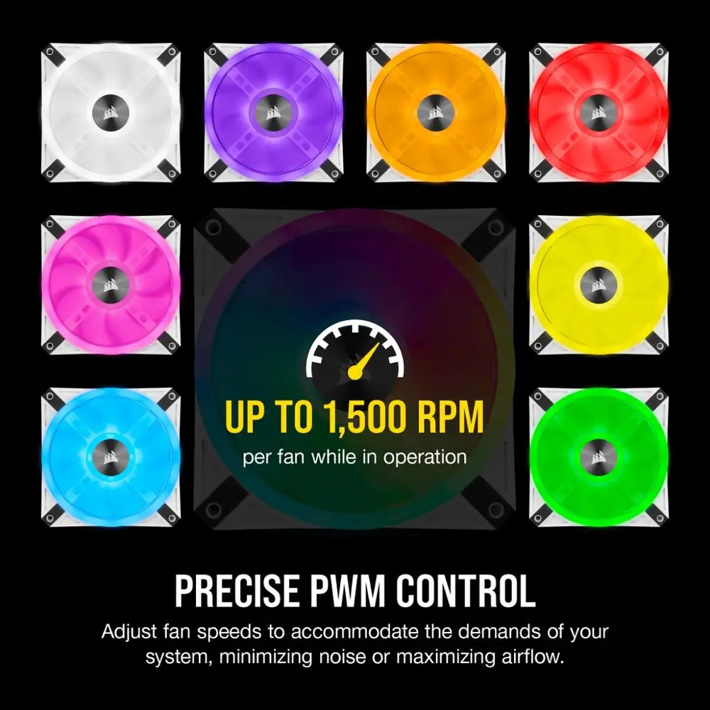Corsair Fan QL серия Ql120 RGB 120 мм светодиодный вентилятор черный/белый цвет новый
