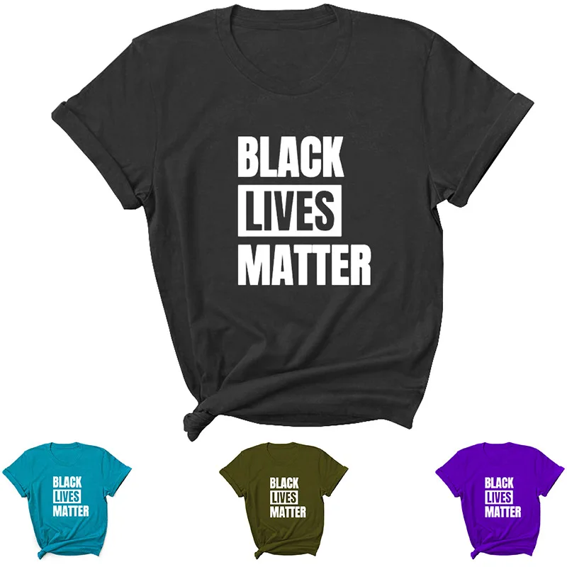 

BLACK LIVES MATTER Letter Print Women T Shirt Short Sleeve ONeck Loose Women Tshirt Ladies Tee Shirt Tops Camisetas Mujer