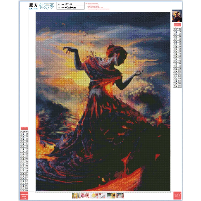 

DIY Diamond Painting Lava and Women Embroidery Mosaic Cartoon Crafts Full Round Rhinestones Picture Home Decor Art Gifts