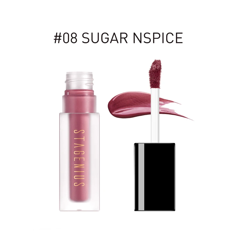 SUGAR NSPICE STAGENIUS Матовая жидкая губная помада, водостойкая увлажняющая гладкая губная помада кораллового цвета, стойкая Косметика для макияжа губ, тинт для губ - Цвет: SUGAR NSPICE