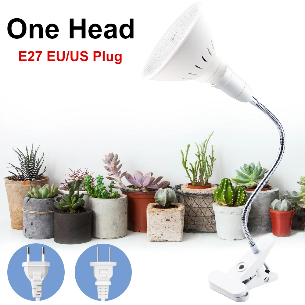 

Full Spectrum Light LED Phyto Grow Lamp 220V Plant Light LED Growth Light Flowers Seeds Seedlings Bulbs Indoor Clip-on Grow Lamp