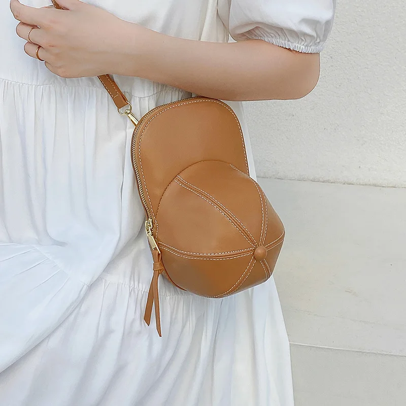 

Small Chic Hat Shoulder Bags for Women 2021 Fashion Crossbody Bags Ladys Luxury Pu Leather Messenger Bag Trending Funny Handbags