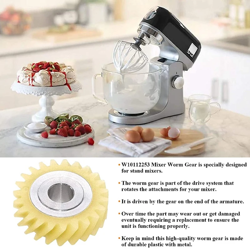 

W10112253 Mixer Worm Gear Replacement Part Perfectly Fit for KitchenAid Mixers-Replaces 4162897 4169830 AP4295669