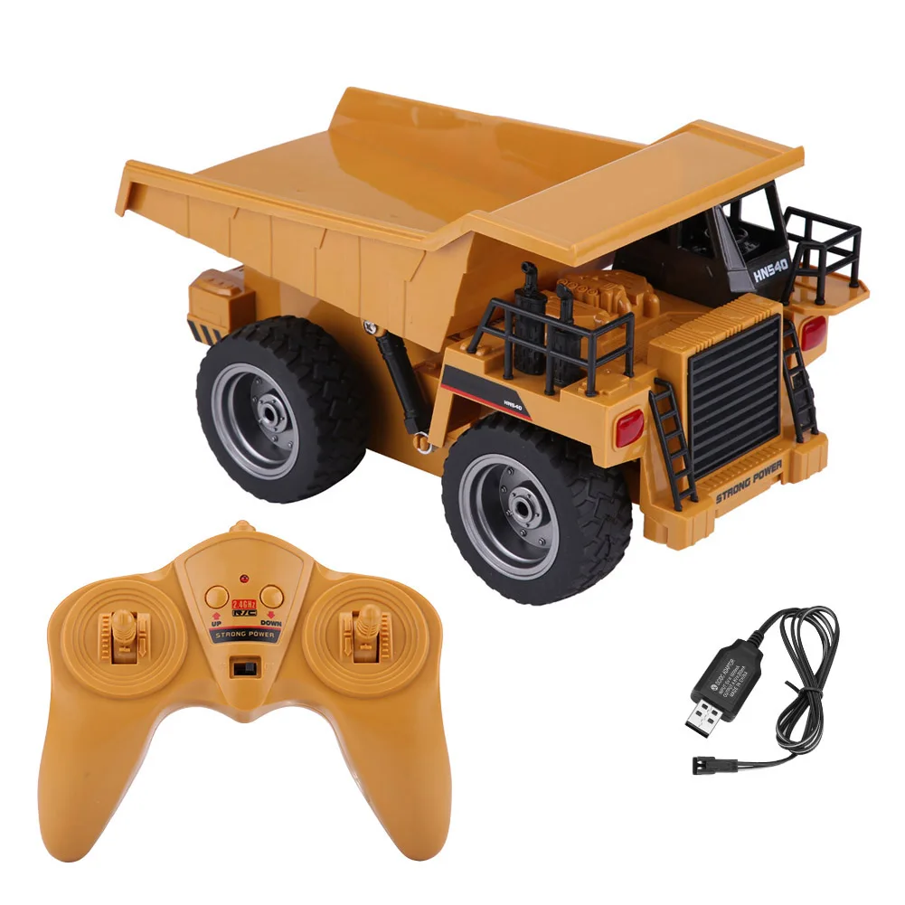 540 2 4G 6CH версии из сплава вращение на 360 градусов RC самосвал строительный