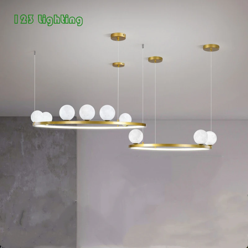 

PLA Ball LED Chandelier Foyer Dining Room Bar Kitchen Hanging Light Fixtures Cord Adjustable Nordic Loft Lamp G9 Bulb 110-240V