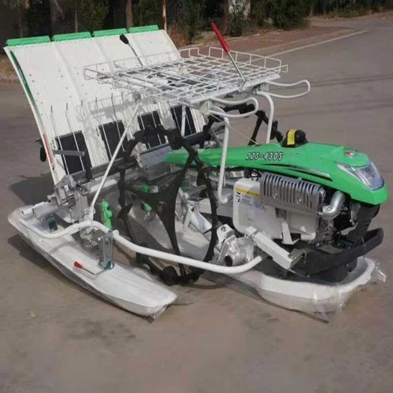 

Step-by-step hand-held rice transplanter, paddy field automatic rice transplanter, 6 rows of rice seedling raising machine