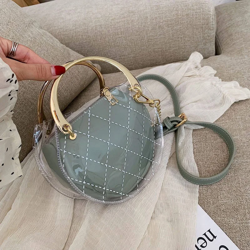 Женская Сетчатая Сумка через плечо из ПВХ с бриллиантами маленькие женские сумки