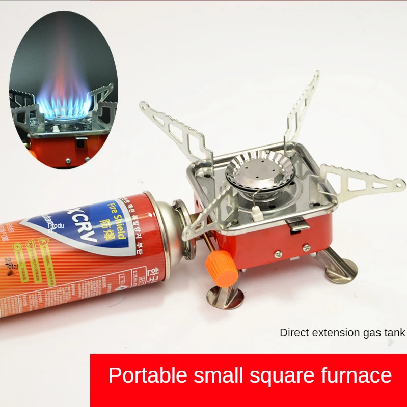 

Outdoor Mini Portable Foldable Square Stove Camping Picnic Long Gas Tank Stove Picnic Cooker Self-driving Fishing Stove