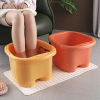 1pc home plastic bucket foot bath bucket bathroom foot tub wash basin laundry buckets portable water container with handle