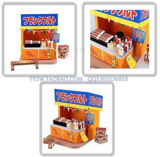 Домик для магазина морепродуктов 3D бумажная модель строительный магазин игрушка