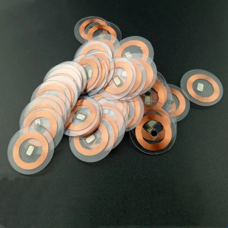 

125KHz ID T5577 Writable Rewritable Copper Coil Transparent Coin Card Keyfob RFID Proximity EM4305 Access Control Tag Accessorie