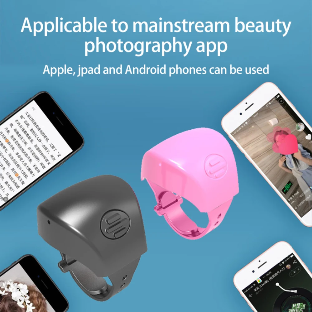 

Bluetooth-compatible remote self-timer Ring adjustable mobile phone remote controller Ios/ Android Portable decoration