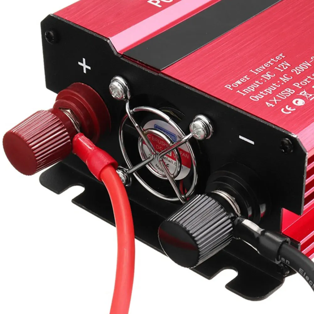 Vehemo DC12V к AC220V 1200 Вт пиковый автомобильный инвертор солнечный светодиодный